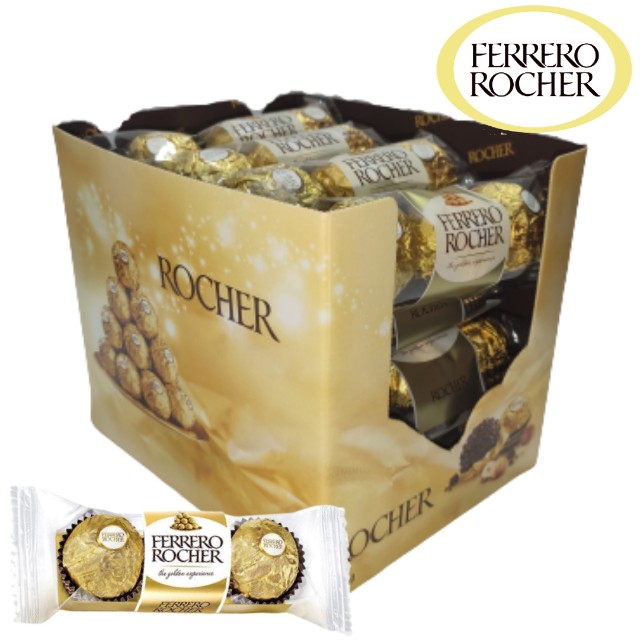 Caixa de bombom Chocolate Ferrero Rocher com 48 und