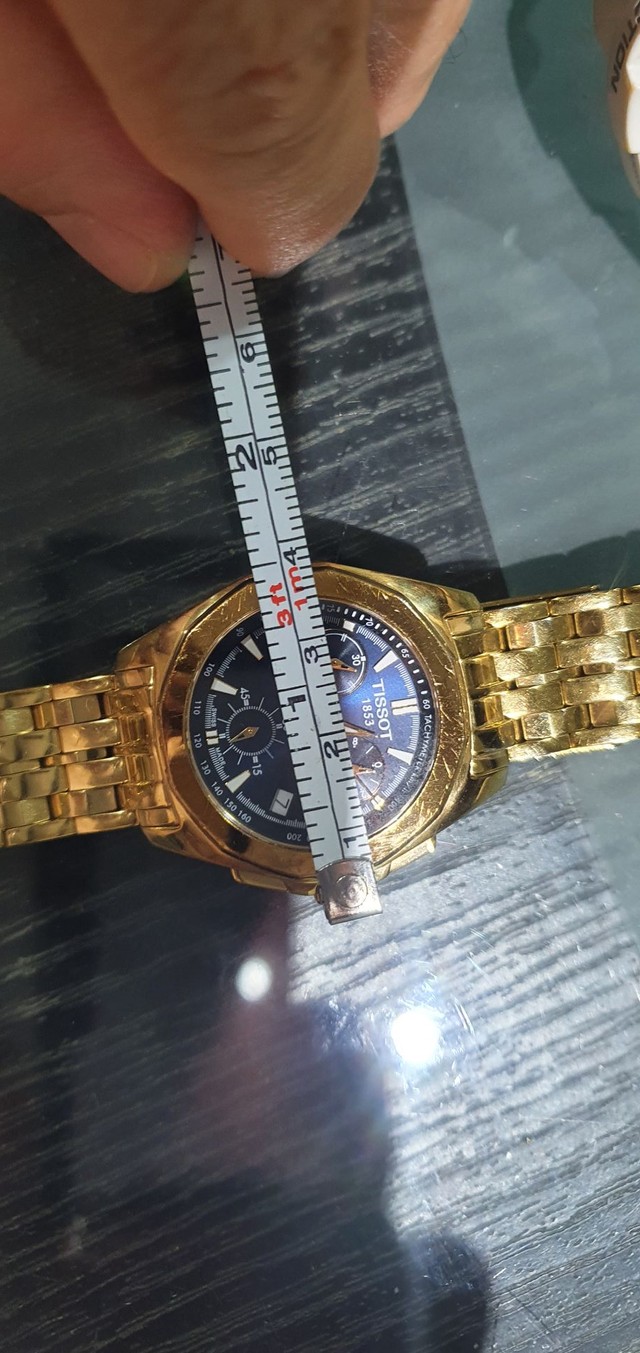 Rel gio tissot cron grafo saphire original dourado Acess rios