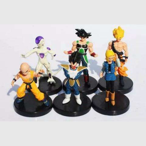 6 Boneco Dragão Ball Z Goku Frieza Vegeta Kuririn Burdock 18