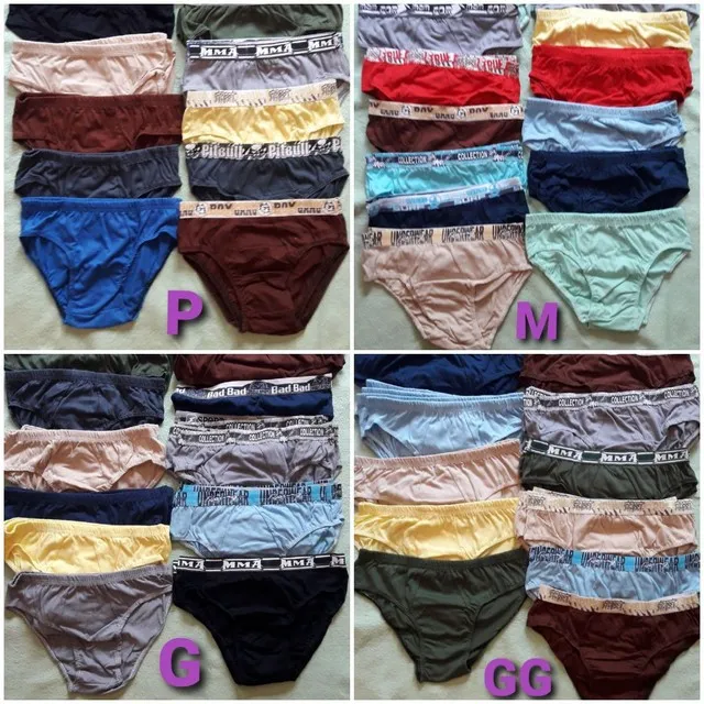 Cueca Algodão R$10 p m g gg