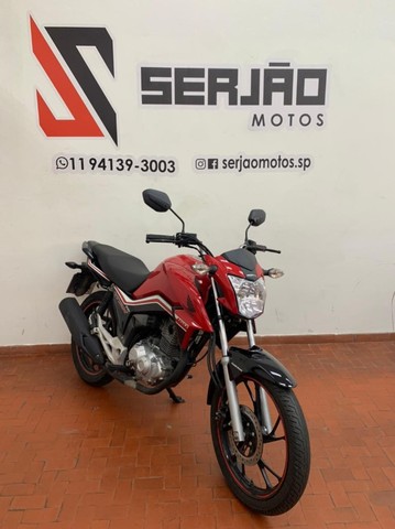 CG 160 TITAN 160 EX 2017/2017 VERMELHA COM CBS SÓ NO SERJÃO MOTOS CENTRO SP