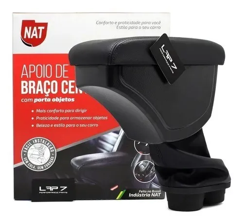 Apoio Descanso Encosto Braço Volkswagen Polo 2002 à 2014 - Preto