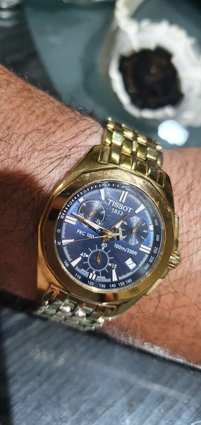 Rel gio tissot cron grafo saphire original dourado Acess rios