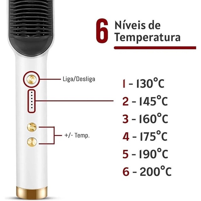 Escova Alisadora Anion Hair Pro 3 em 1.  - Foto 2