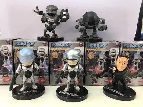 5 Miniatura Bonecos Robocop Ed-209 Murphy Colecionáveis