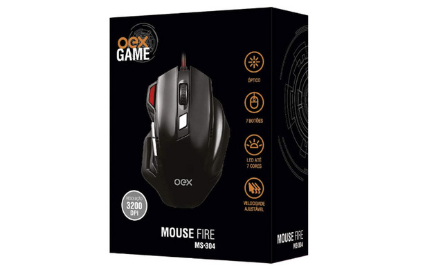 Mouse Fire Oex Ms304 3200 Dpi em Fortaleza - Foto 2