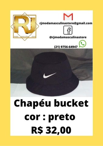 Chapéu bucket nike preto