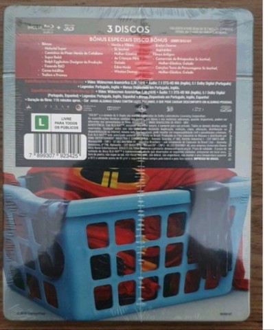STEELBOOK TRIPLO OS INCRIVEIS 2 BLU - RAY 3 DISCOS OS INCRÍVEIS II LACRADO - Foto 2