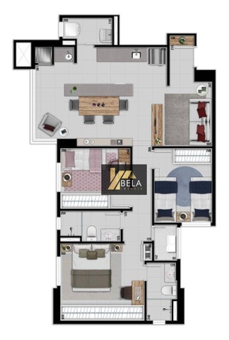 Apartamento com 3 dormitórios à venda, 78 m² por R$ 540.400,00 - Goiabeiras - Cuiabá/MT - Foto 6