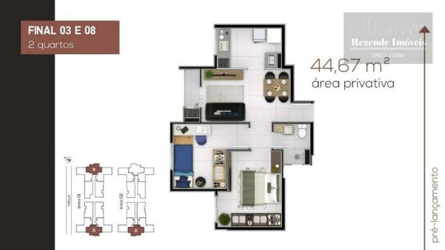F-AP1135 Apartamento com 2 dormitórios à venda, 45 m² por R$ 146.900-Weissópolis - Pinhais - Foto 6