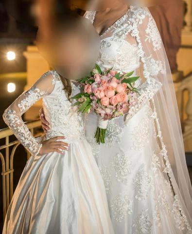 vestido daminha longo