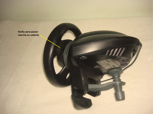 Volante de jogos Microsoft SideWinder Force Feedback Wheel - Conexão Porta Game - Foto 3