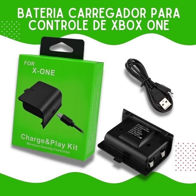 Bateria Para Controle + Cabo Recarregável Xbox One - Foto 2