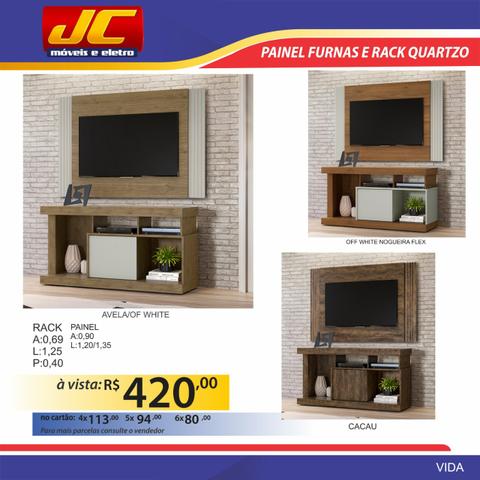 Painel furnas e rack quartzo