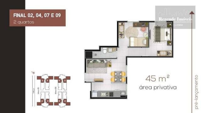 F-AP1135 Apartamento com 2 dormitórios à venda, 45 m² por R$ 146.900-Weissópolis - Pinhais - Foto 3