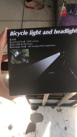 Kit Farol super led para bike 2.400 lumens top