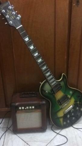 Guitarra golden + cubo amplificador Oneal +Cabo