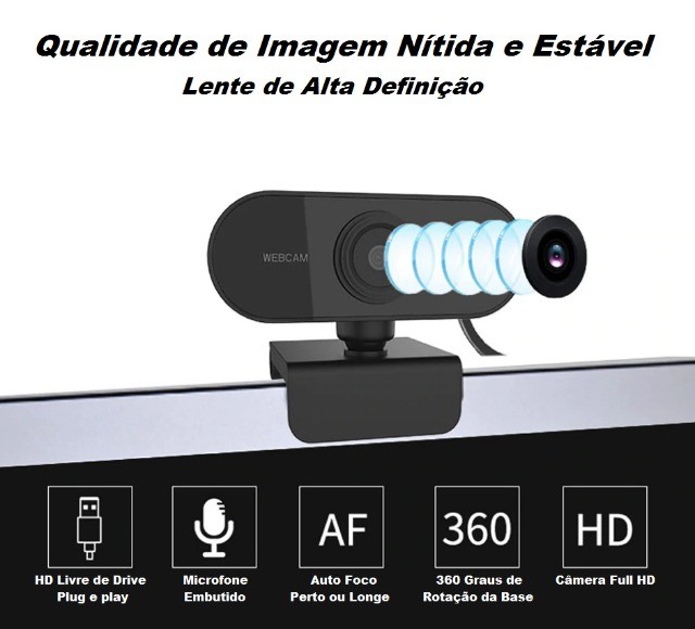 Webcam Full HD 1080P - Ótima Qualidade de Imagem! - Foto 4