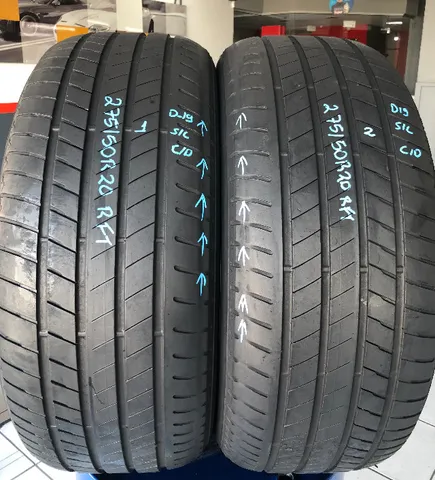 Kit 02 Pneu 275/50r20 Bridgestone Alenza 001 Rft 113w(usado)