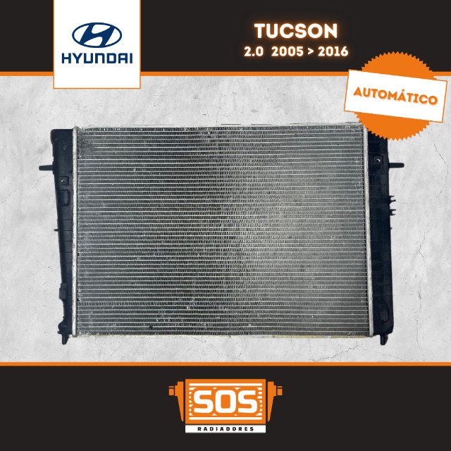 Radiador Hyundai Tucson 2.0 (Caixa Estriada) 2005/2016