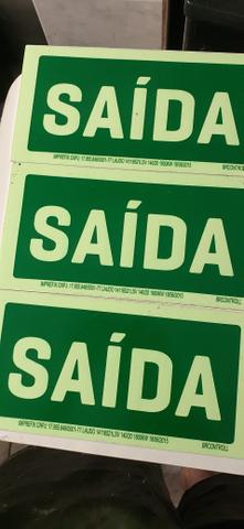 3 placas de saida de emergência - Foto 2