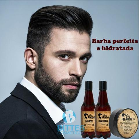El Hombre Barba Cabelo e Bigode Shampoo Condicionador Pomada Modeladora Natubelly - Foto 2