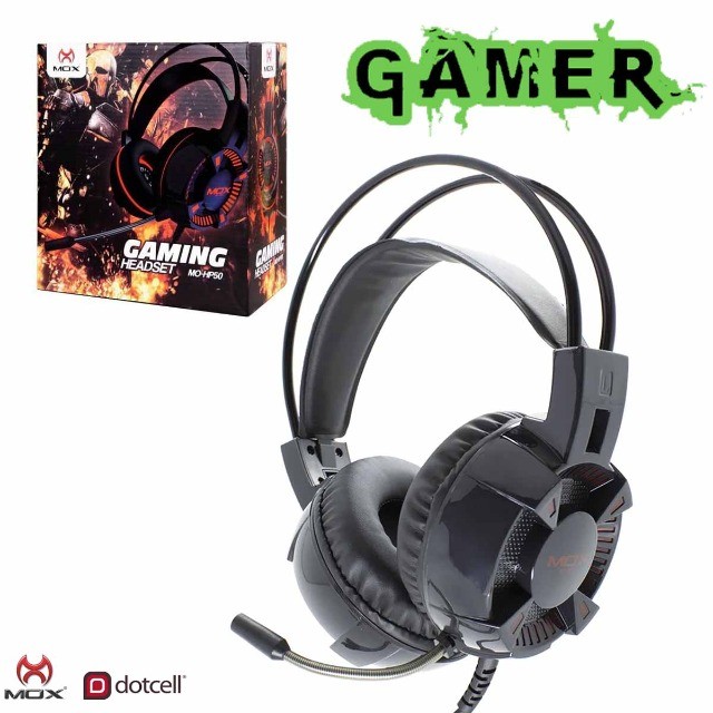 Fone de Ouvido Gamer Headset Usb P2 Luz Led MO-HP50