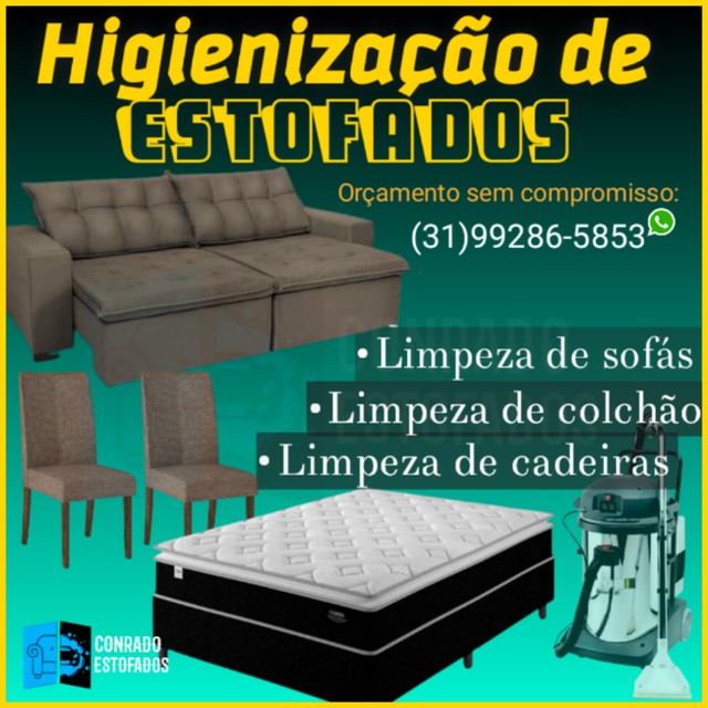 Limpeza de sofá, cama box, cadeiras,bancos - Serviços - Buritis, Belo  Horizonte 1146559094 | OLX