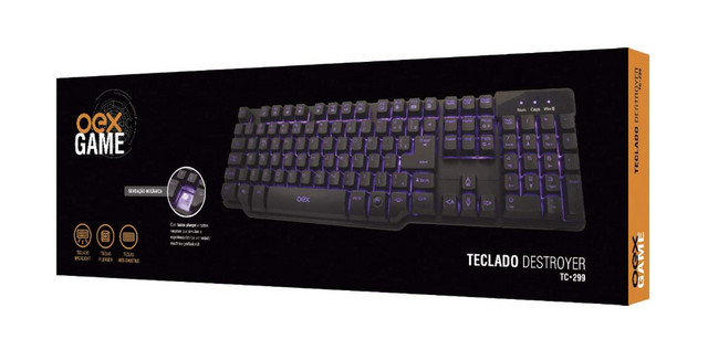 Teclado Destroyer Usb Tc299 Preto Oex em Fortaleza
