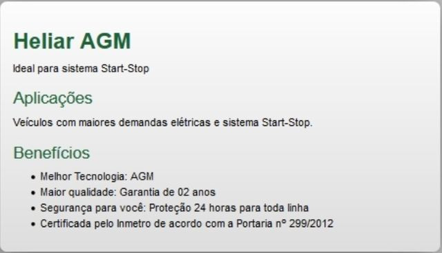 Bateria Para Carro Heliar Tecnologia AGM de 70 AH - Bateria para Creta 2.0 - Foto 3