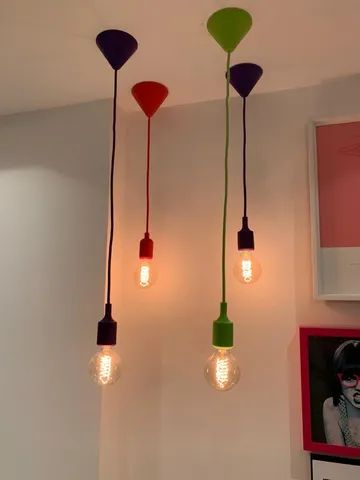 4 Luminarias com lâmpada filamento  - Foto 3