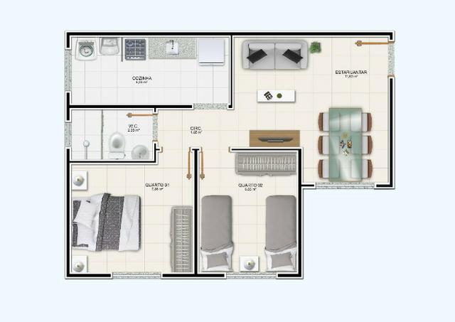R$ 99.990 Apartamento de 2/4, no Jardim Europa - Condomínio Madrid - Feira de Santana - Foto 16