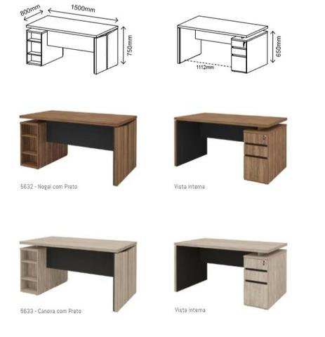 Mesa Gerencia Com Gavetas Y37 Artany Moveis - Foto 6