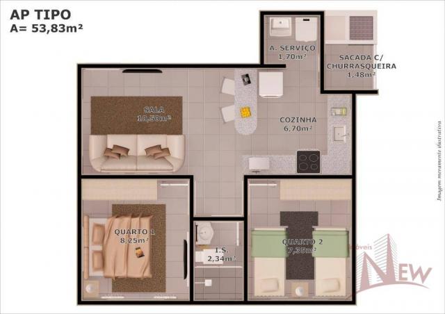 Apartamento 02 quartos em Colombo/PR - Foto 7