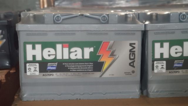 Bateria Para Carro Heliar Tecnologia AGM de 70 AH - Bateria para Creta 2.0 - Foto 2