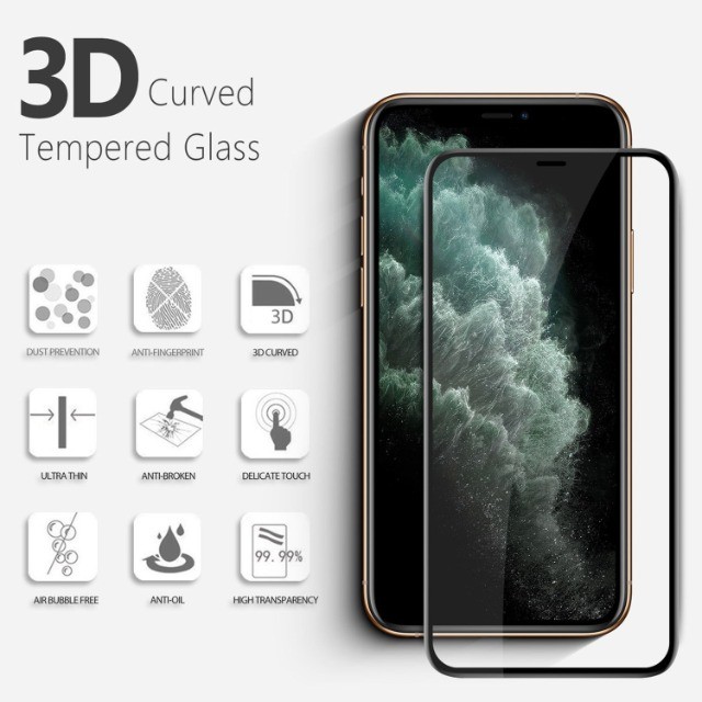 Película protetora 3D para Iphone todos os modelos (cobre toda a tela)