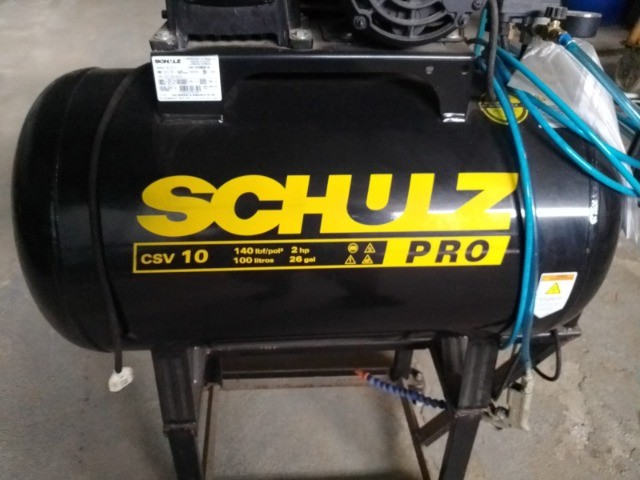 compressor schuz -csv 10pés 140 l. 100 l. com milton 85-9  *