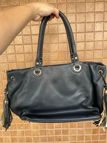 Bolsa couro Carmen Steffens preta  - Foto 3