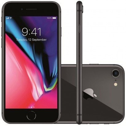Apple iphone 8 64GB 4G Preto 12Mpx Tela 4,7 Hexa Core