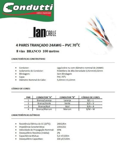 Cabo Cat5e Utp Lan 4 Pares P Cftv Internet Rede Seguranca Eletronica Computadores E Acessorios Bangu Rio De Janeiro Olx