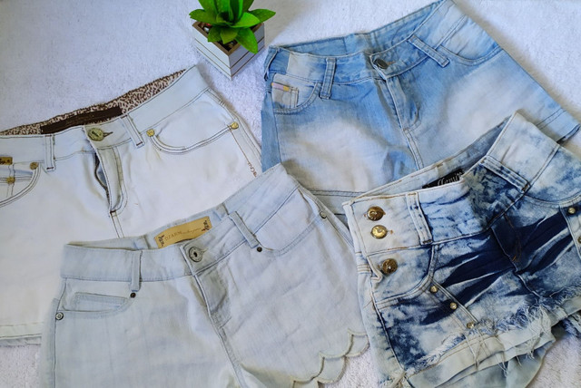 shorts jeans feminino tamanho 34