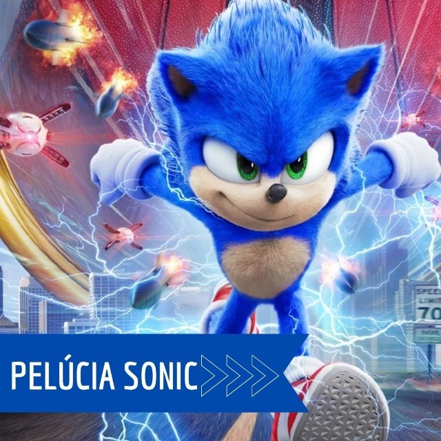 Boneco De Pelúcia Sonic Brinquedo Fofo 40 Cm