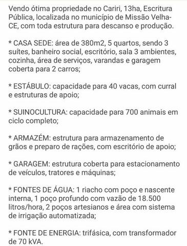 Vendo Fazenda em Missão Velha! - Foto 2
