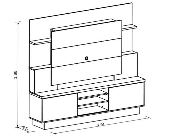 Estante Home A smart com led para tv até 55" - vários modelos - Receba rápido" - Foto 3