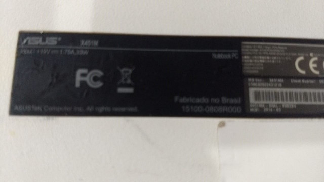 Carcaça Inferior Notebook Asus X451m Branco - 035 - Foto 3