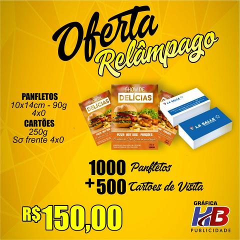 Cartão e panfleto