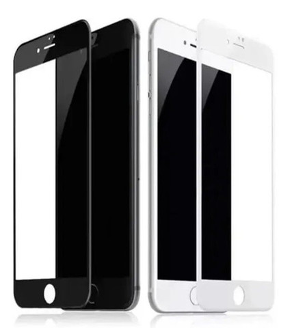 Película 3D de Vidro iPhone 7 Plus / 8 Plus Universal Preto e Branco