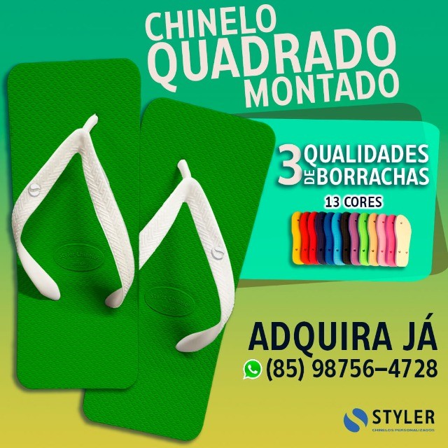 Chinelo Quadrado Montado