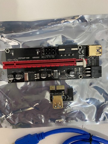 Riser 009s 4 capacitores USB 3.0 Pcie Mineração de Cripto - Foto 2