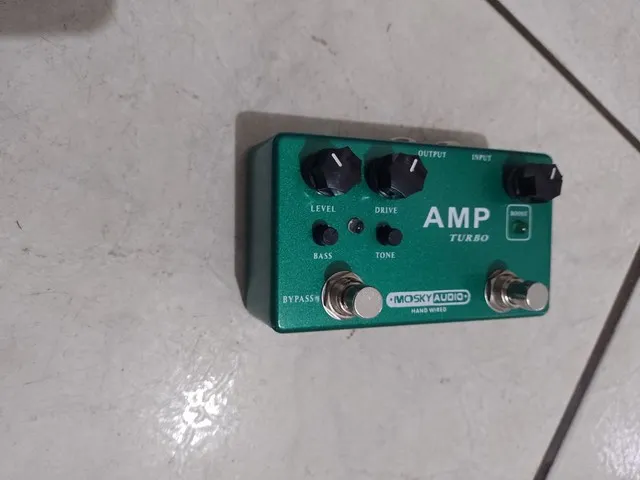 Pedal overdrive mosky ampli turbo com booster independente